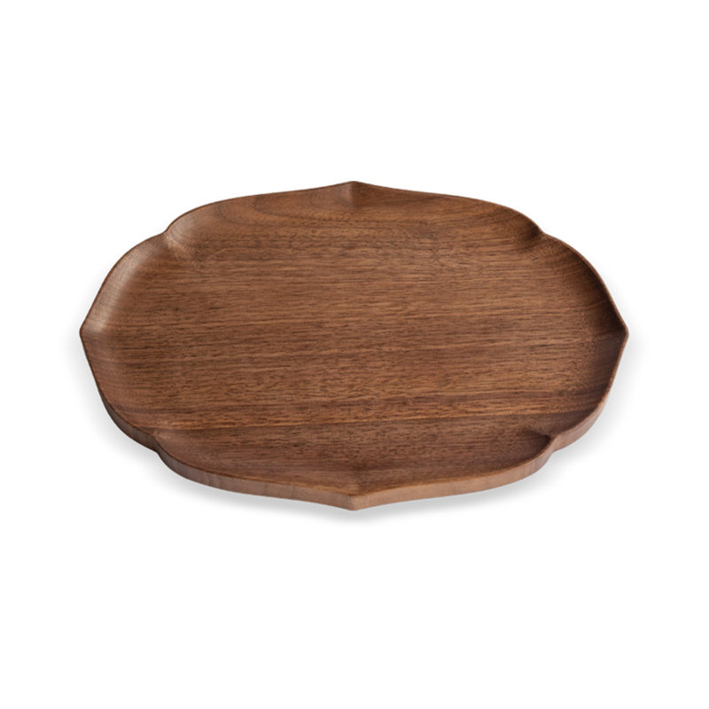 Baroque Solid Wood Tray, 0.24 m (Walnut)