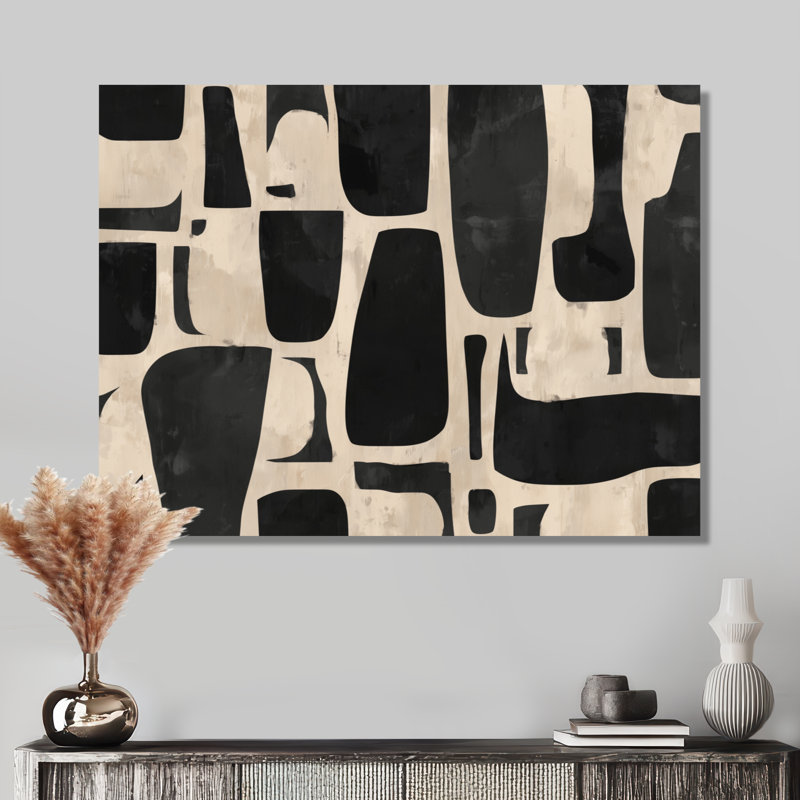 Inse - Décoration murale géométrique abstraite en métal, impression moderne sur métal, L 32 po x H 16 po