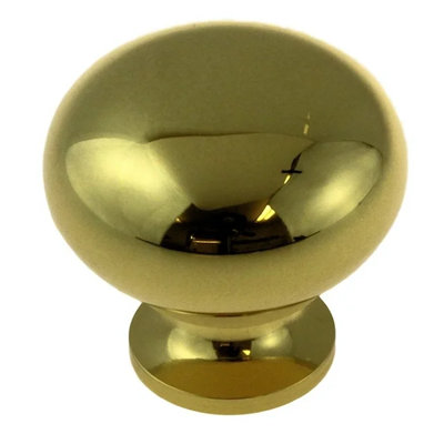 (Paquet de 5) (Paquet de 25) Bouton de restauration classique de 1-1 / 4 po en laiton poli massif