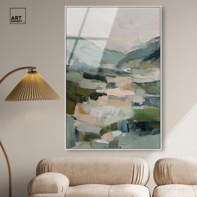 Art mural en verre acrylique ultrabrillant encadré Hush Coastal Vibrancy III par Art Remedy, cadre blanc, 36 x 54