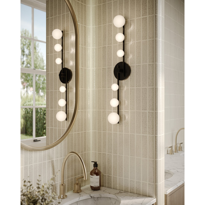 Juniper 6 - Light LED Vanity Light, Black