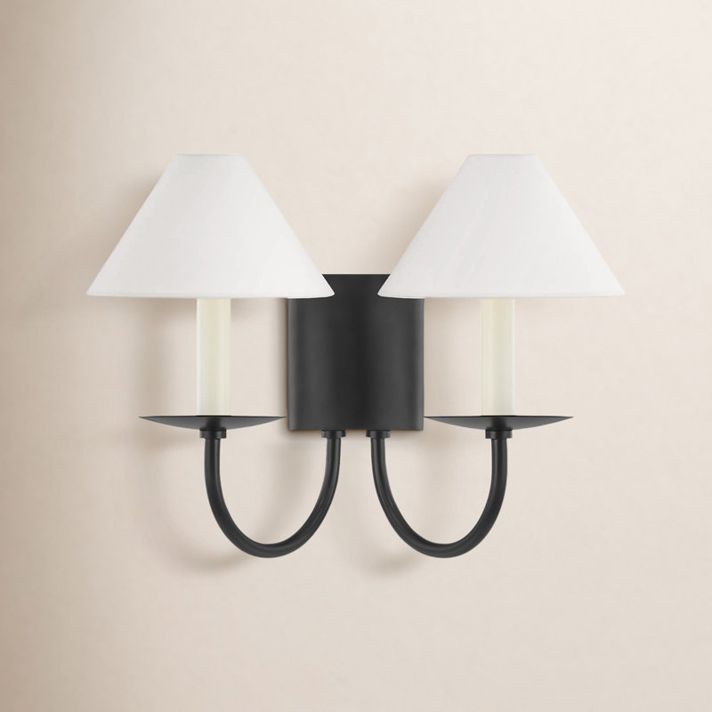Steel Candle Wall Light, Soft Black