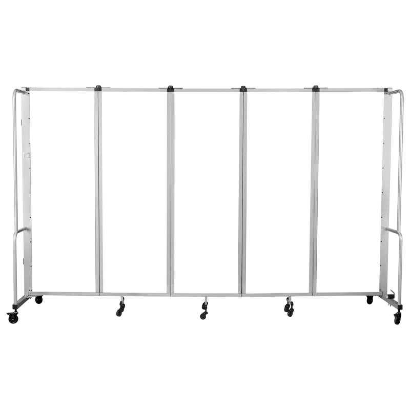 Cloison autoportante ROBO Series, gris, Transparent, 118 pouces
