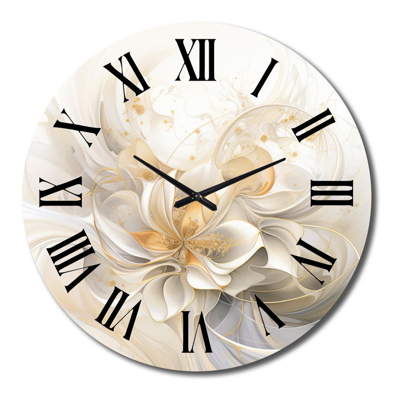 Horloge murale en métal Dreamy White, Grand
