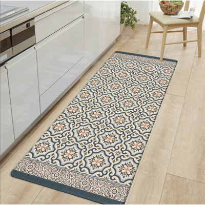 Tiles Anti-Fatigue Blue/Cream/Green Mat