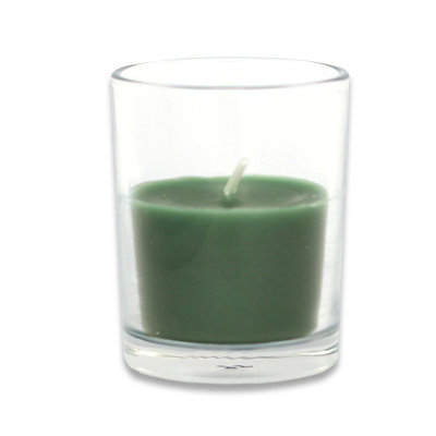 Unscented Votive Candle with Glass Holder