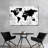 Silhouette World Map Canvas Print-92517205