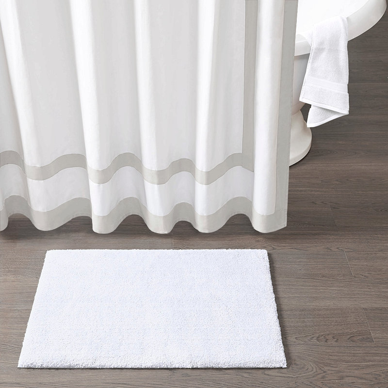 Simple Bath Rug, 30" L x 20" W, White