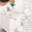 Plan de toilette en quartz blanc de 61 cm (24 po) avec lavabo encastré en céramique et dosseret.-136268497