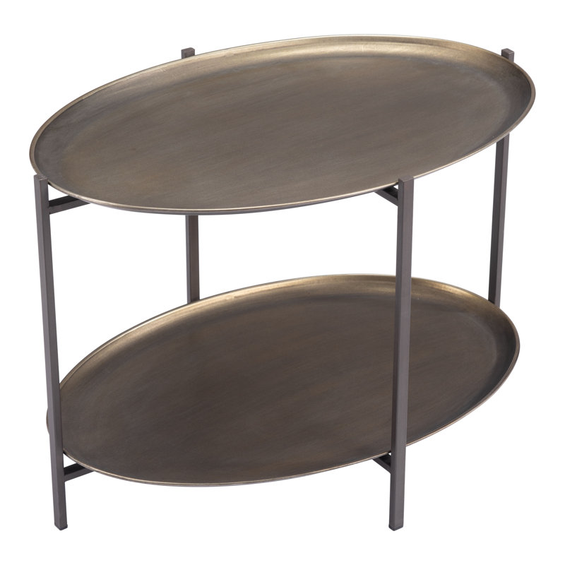 Bronson Bronze Round Metal Boho Chic Cocktail Table