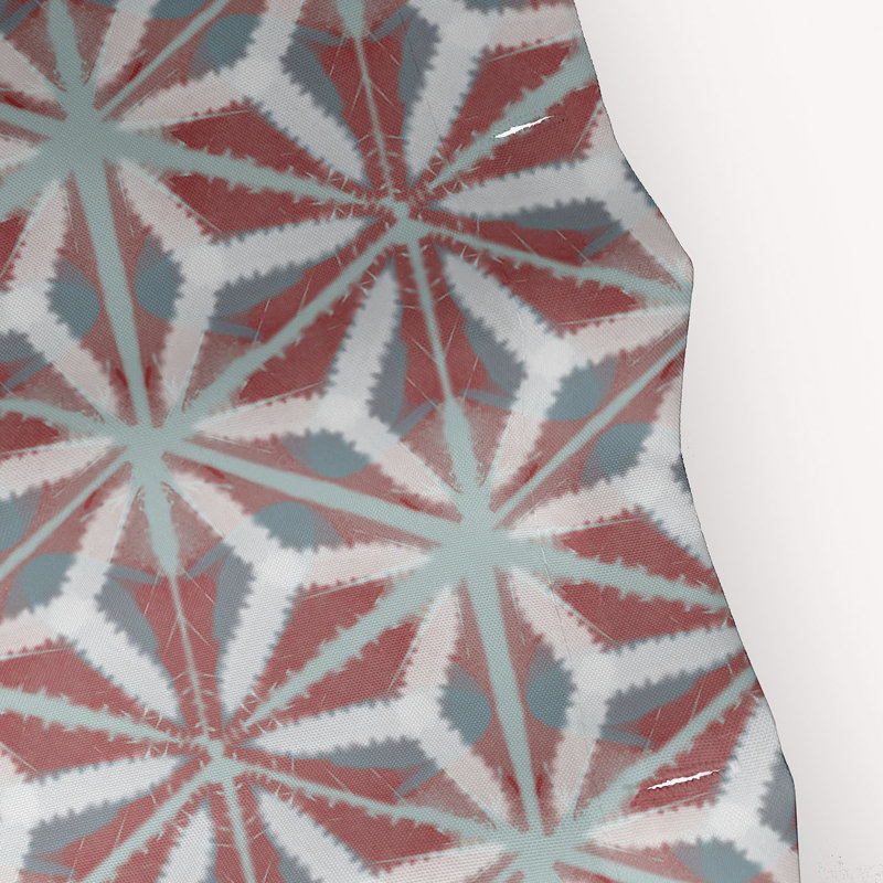 Rideau de douche simple Floral, Corail
