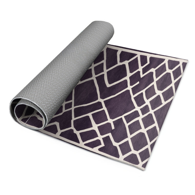 Tapis mauve intérieur et extérieur Trellis, Rectangle 9 pi x 12 pi