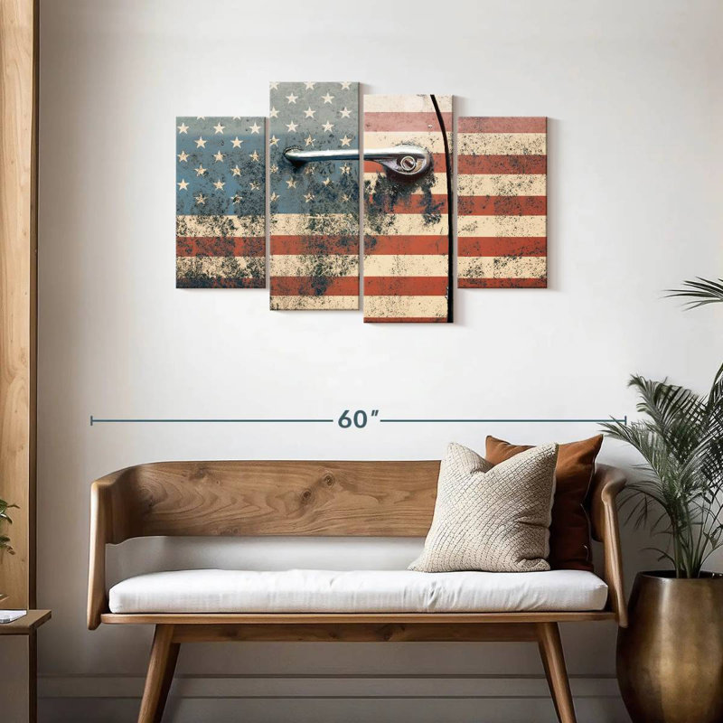 Borges American Flag Car, 27" H x 43" W
