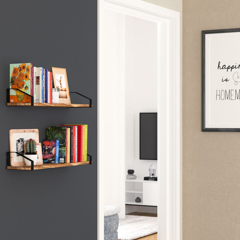 Daion 2 Piece Paulownia Bracket Shelf
