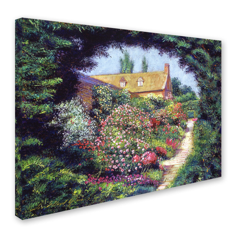 « english jardin poussette », reproduction d’art sur toile tendue encadrée, H 35 po x l 47 po x P 2 po