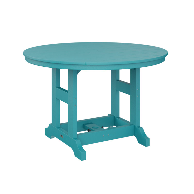 Table de bar ronde Berlin Garden, H 39,5 po x l 48 po x P 48 po, Bleu Aruba
