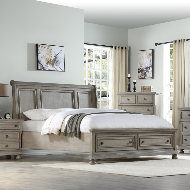 Lit de rangement gris antique, Gris antique, Grand