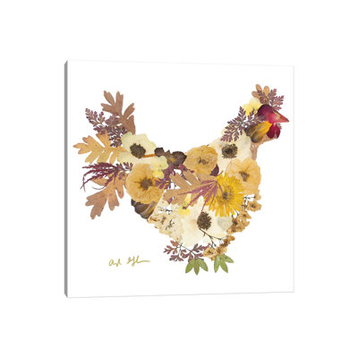 Chicken by Oxeye Floral Co - Wrapped Canvas Gallery-Wrapped Canvas Giclée