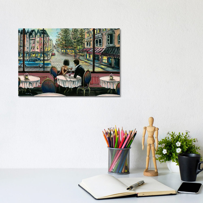 European Café by ColorByFeliks - Print on Canvas, 20.32 cm H x 30.48 cm W, Wrapped Canvas