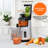 Omega Wide Mouth Vertical Cold Press Juicer, in Silver