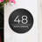 Circle Address Plaque With Custom House Number & Street Name, Personalized Solid Framed Metal Sign-70498126