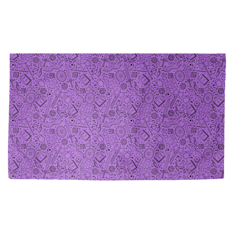 Tapis mauve/noir rpg Avicia, Rectangle 5 pi 3 po x 7 pi 2 po