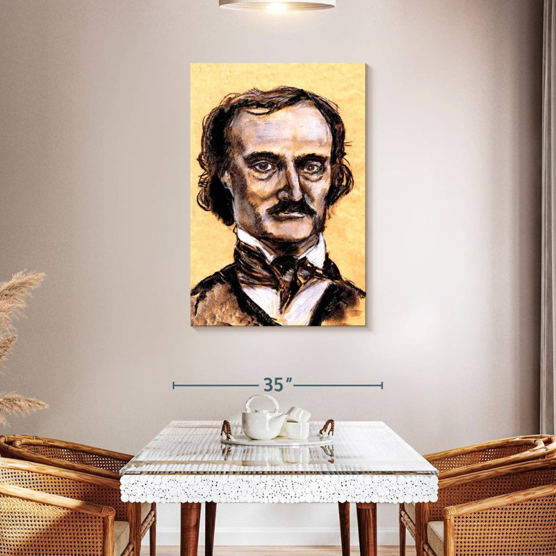 Classic Edgar Allan Poe, 45" H x 30" W