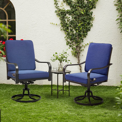 Ensemble de 2 chaises de patio pivotantes pour l'extérieur