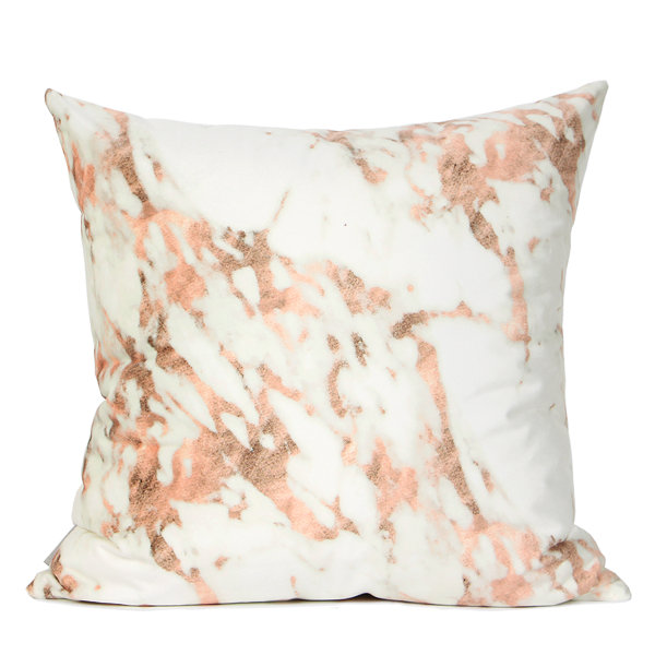 Pillow Cover, Pink/White, No Fill