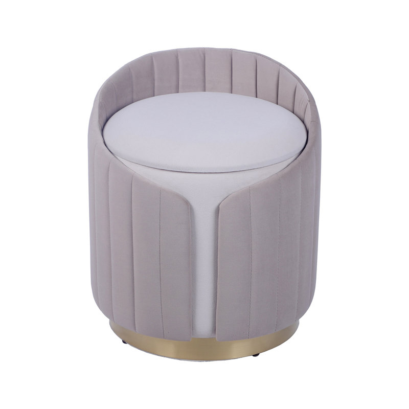 Repose-pieds deux tons avec rangement ou tabouret de coiffeuse