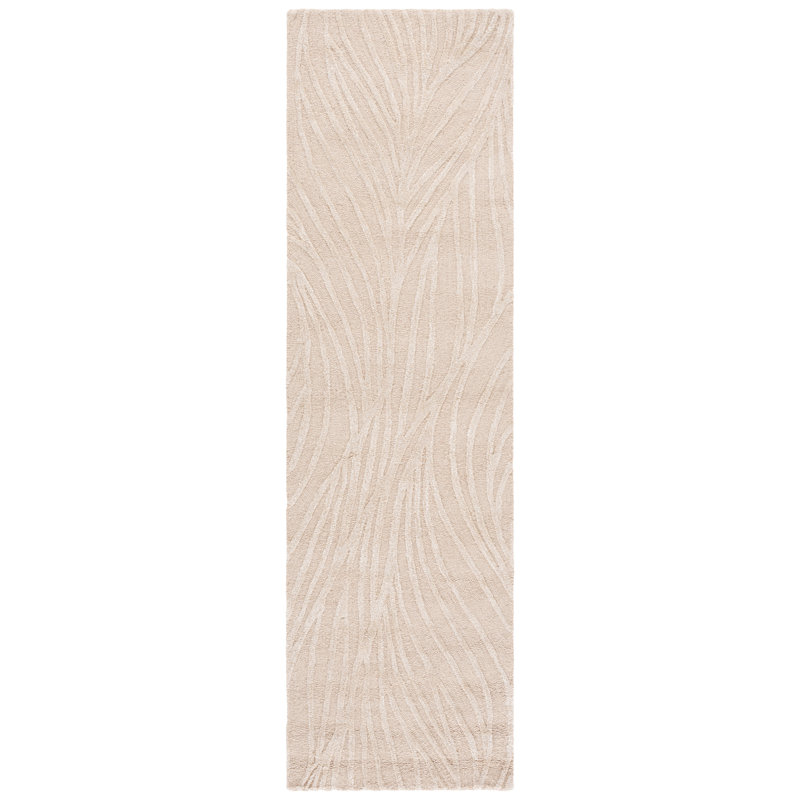 Glamour Hand Tufted Wool; Viscose; Cotton Abstract Indoor Rug, Runner 2'3" x 8'