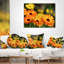Coussin lombaire floral à fleurs marigold fleur