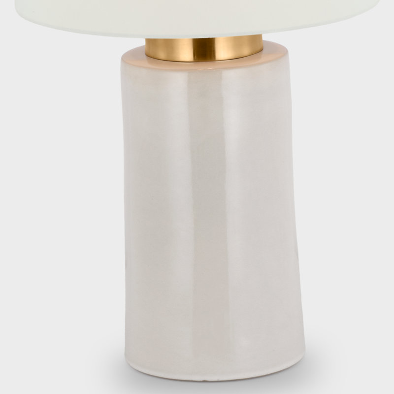 Xian Table Lamp, Ivory/Soft Brass