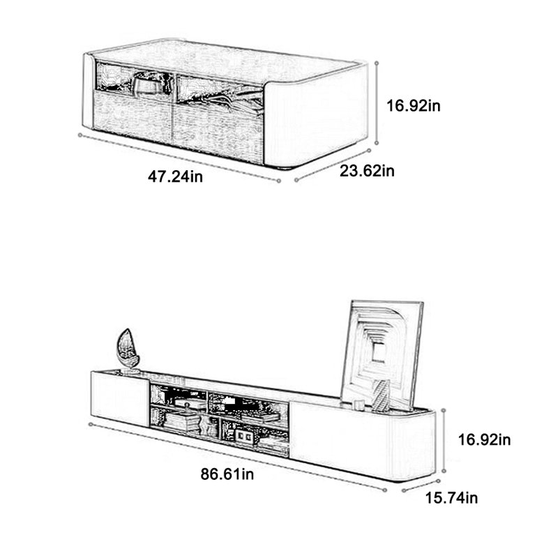 Multi-Zone Storage TV Stand & Coffee Table Set