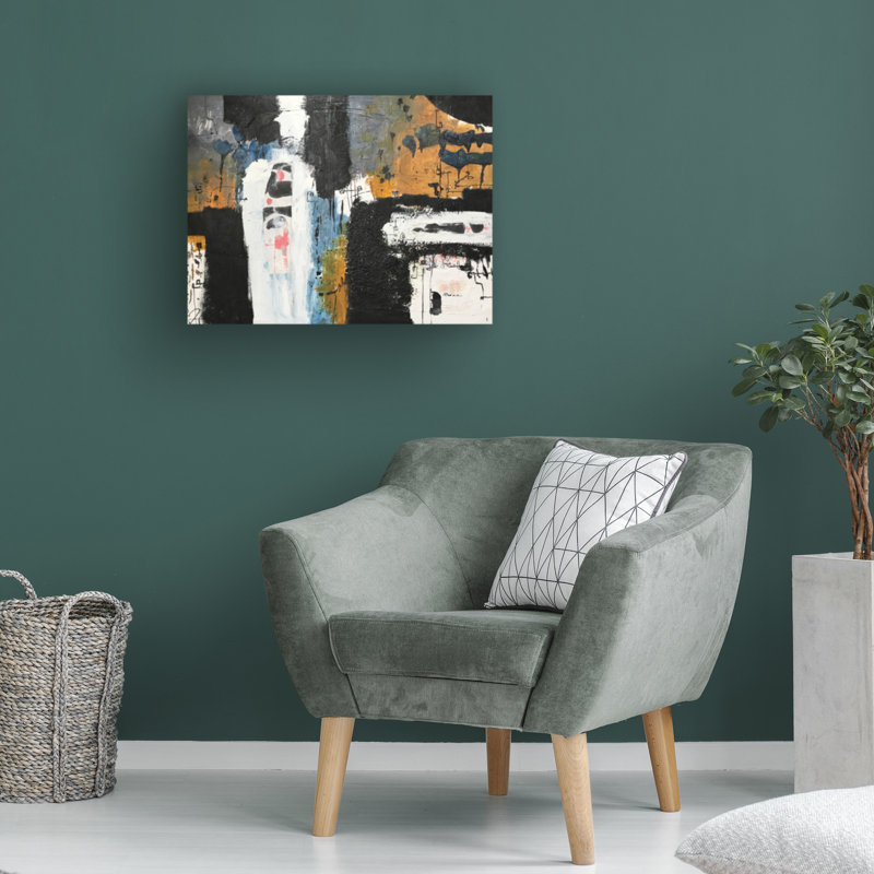 Art sur toile rail bolognique «ologic riche », H 14 po x l 19 po