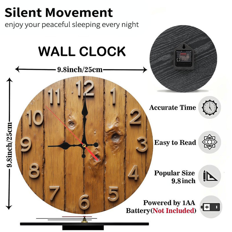 Horloge murale rustique