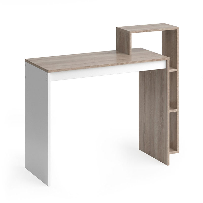 Valda Writing Desk, White/Sonoma Oak