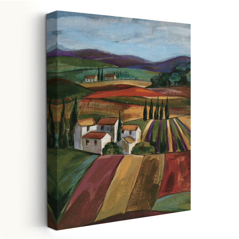 Champ de lavande I - champ bleu-brun France, H 48 po x l 32 po