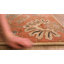 Tapis oriental en laine touffeté à la main terre cuite / orange / sauge poussiéreux Aaron-1684364095
