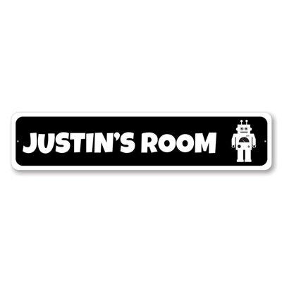 Robot Metal Sign