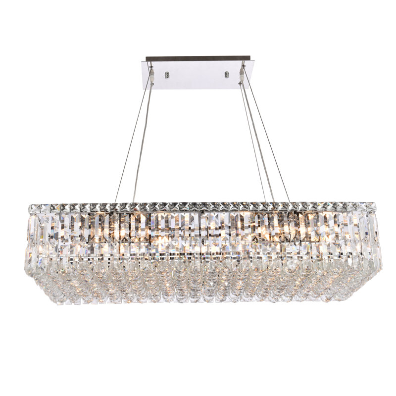 Luminaire suspendu pour îlot de cuisine 16 lumières carré/rectangulaire Bratton, 36 po / coupe royale