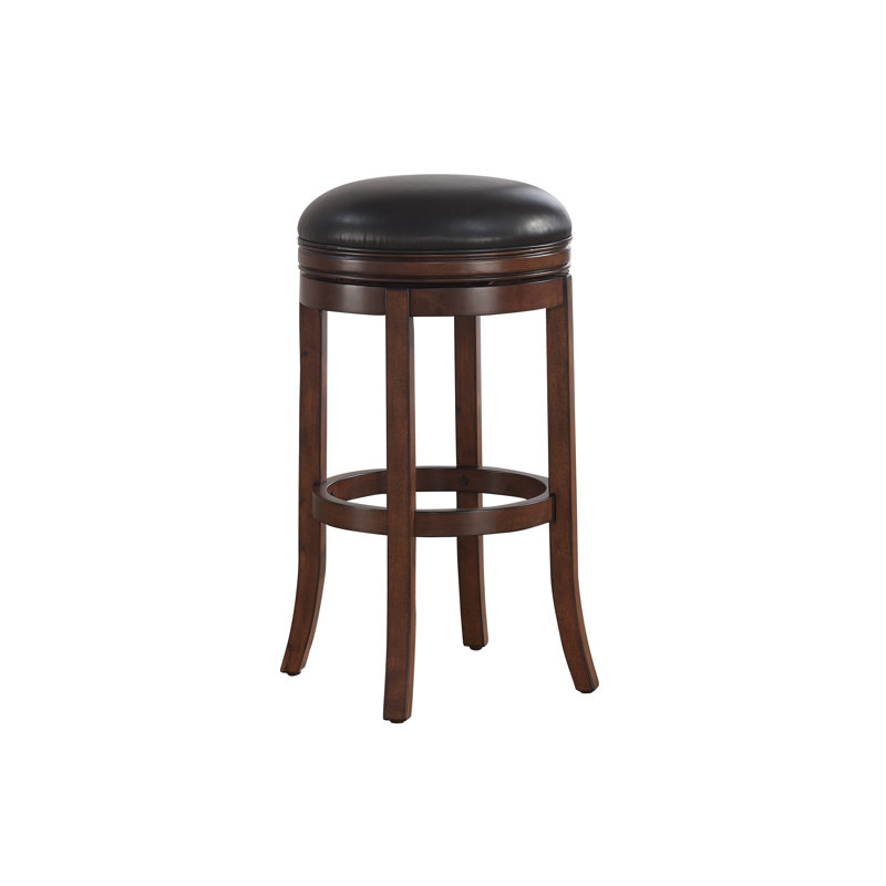 Ingra Swivel Upholstered Counter Stool with Solid Wood Frame, Bar Stool (30" Seat Height)