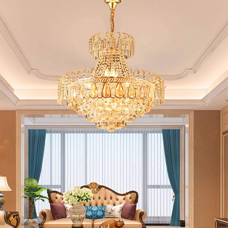 Torrez Empire 8 - Light Dimmable Chandelier With Hanging Chain, 24" H x 20" W x 20" D