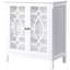 Buffet, armoire de rangement pour la cuisine, armoire d'appoint à double porte vitrée avec tablettes réglables-680885982