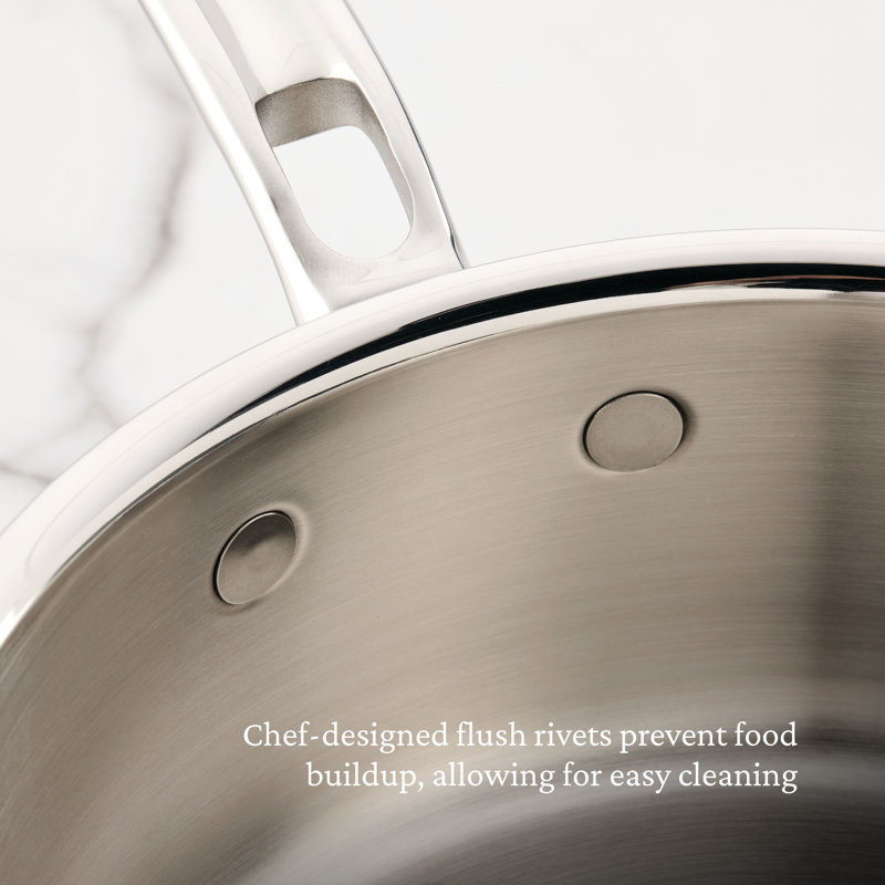 Probond® Luxe 4-quart Professional Clad Stainless Steel Saucepan With Lid 