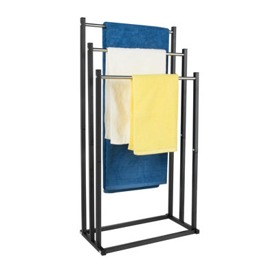 Porte-serviettes sur pied en acier inoxydable