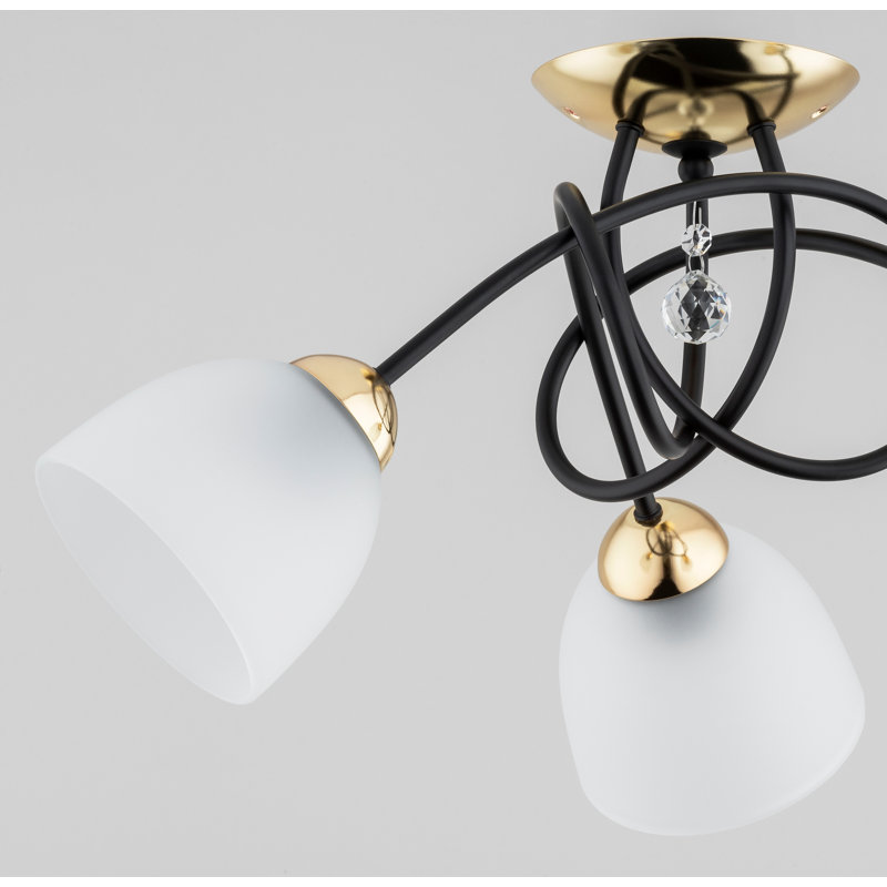 Jenelle Glass Flush Mount, White