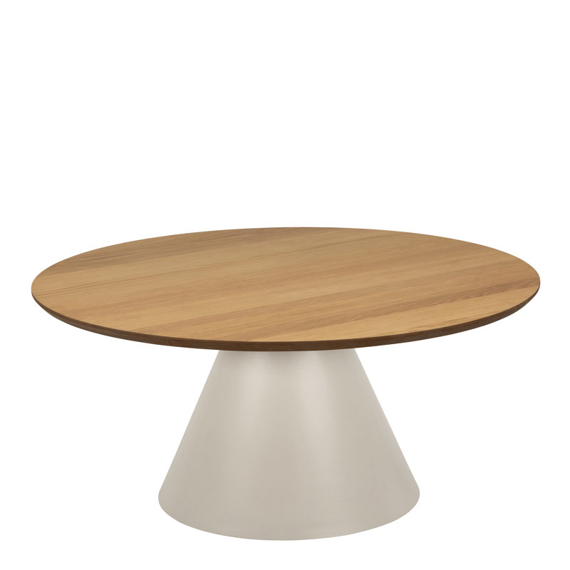 Balliet Coffee Table, Brown Top/Silver Base, 48 H x 45 W x 45 D cm