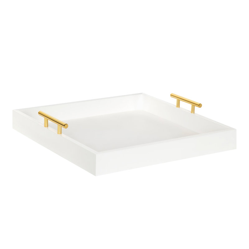 Norvan Tray, White/Gold