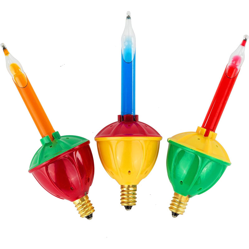 Bulles de Noël de remplacement, 3 ampoules multicolores, décoration de Noël pour arbre de Noël